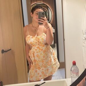 Sabo Skirt Orange Floral Dress